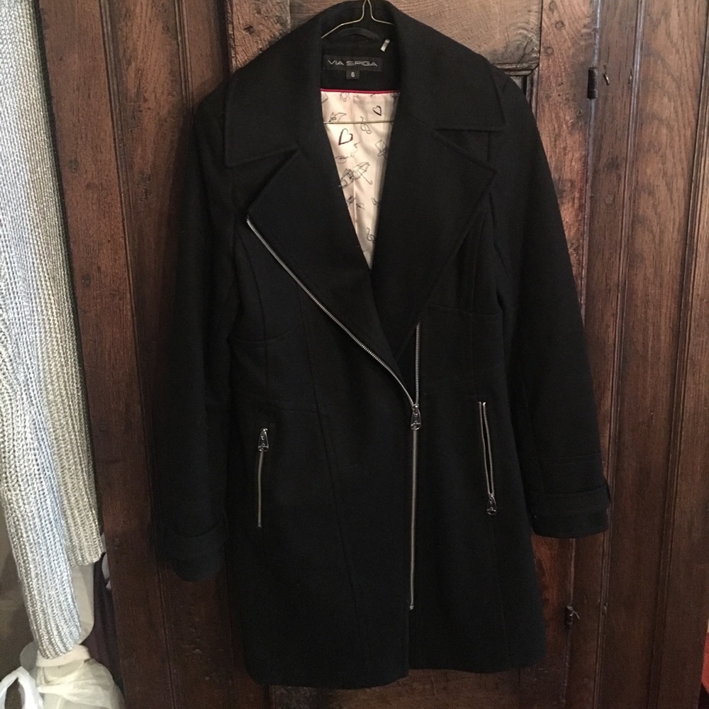 Via Spiga Motorcycle Coat