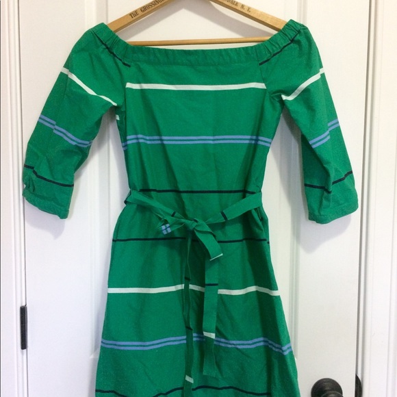 (SOLD) HP | New Stripe Off Shoulder Dress - Picture 4 of 4