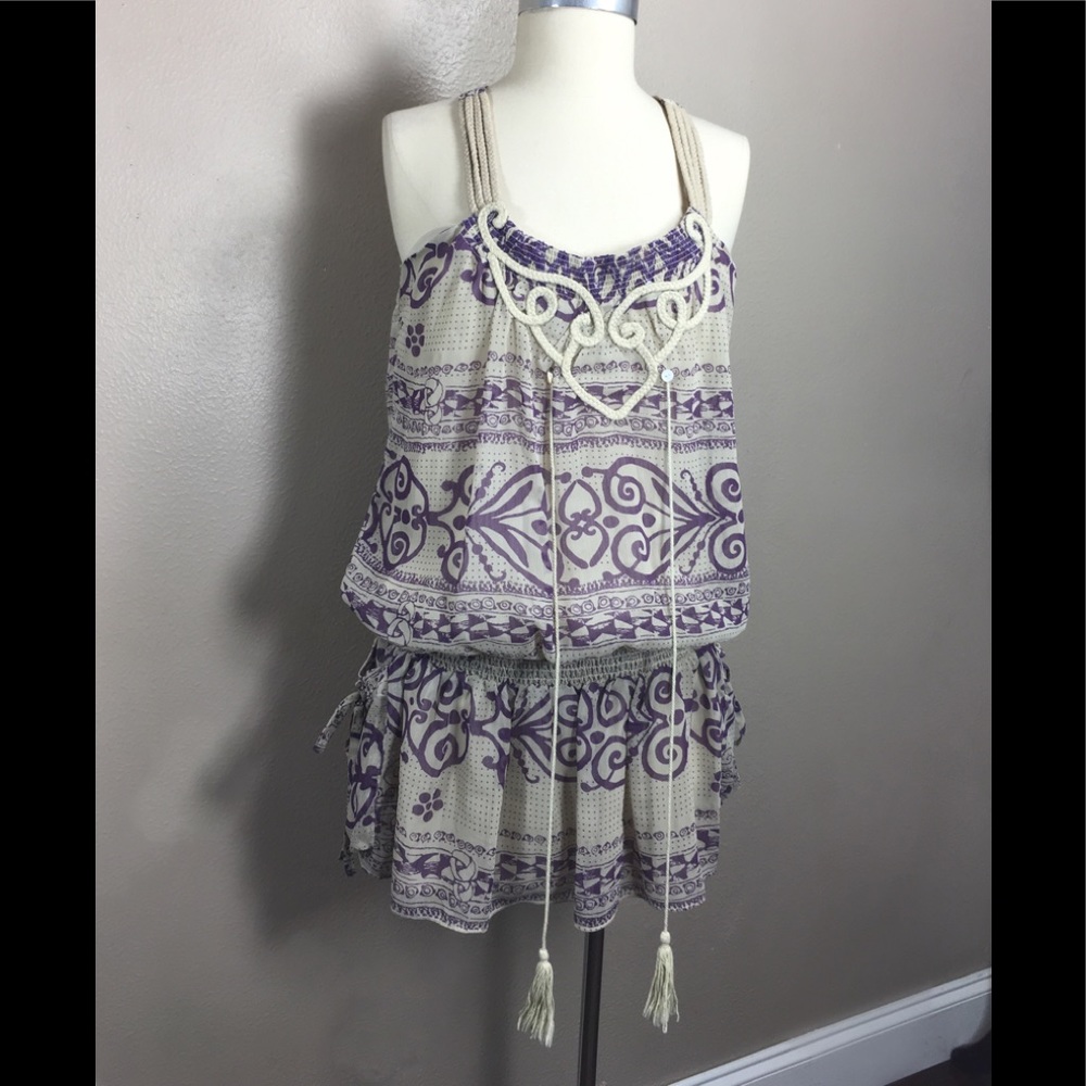 anthropologie freelance top halter tribal size m