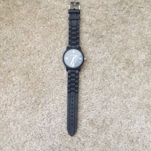 Traci Lynn Watch Black Rubber Band