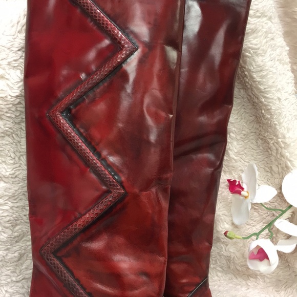 💝J. Renee, Antonio Rossi Red Italian Boots NWOT - Picture 3 of 5