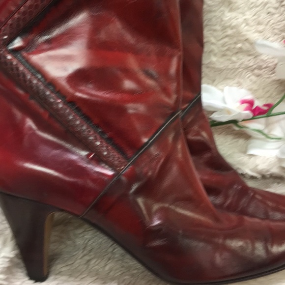 💝J. Renee, Antonio Rossi Red Italian Boots NWOT - Picture 2 of 5