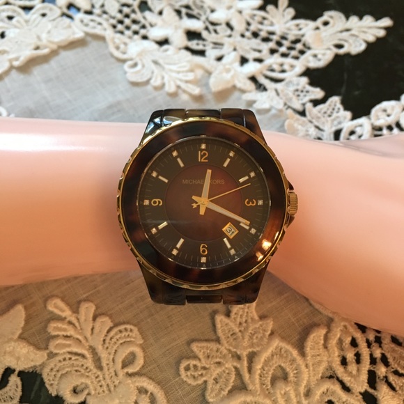Michael Kors tortoise watch