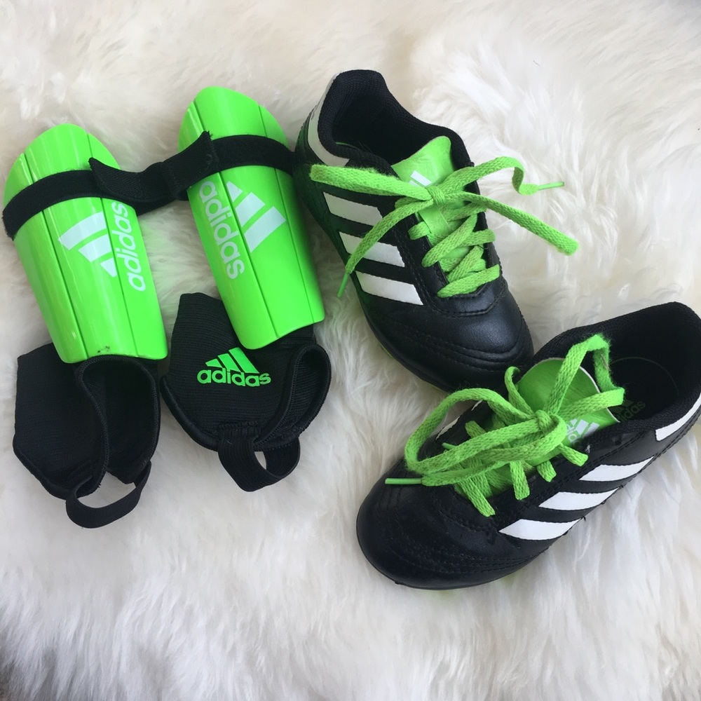 Adidas Toddler cleats and shin guards