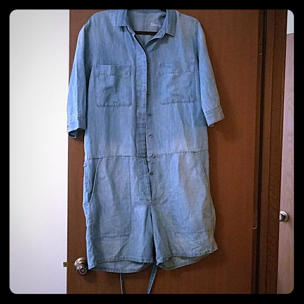 Gap Denim Romper 3/4 sleeves