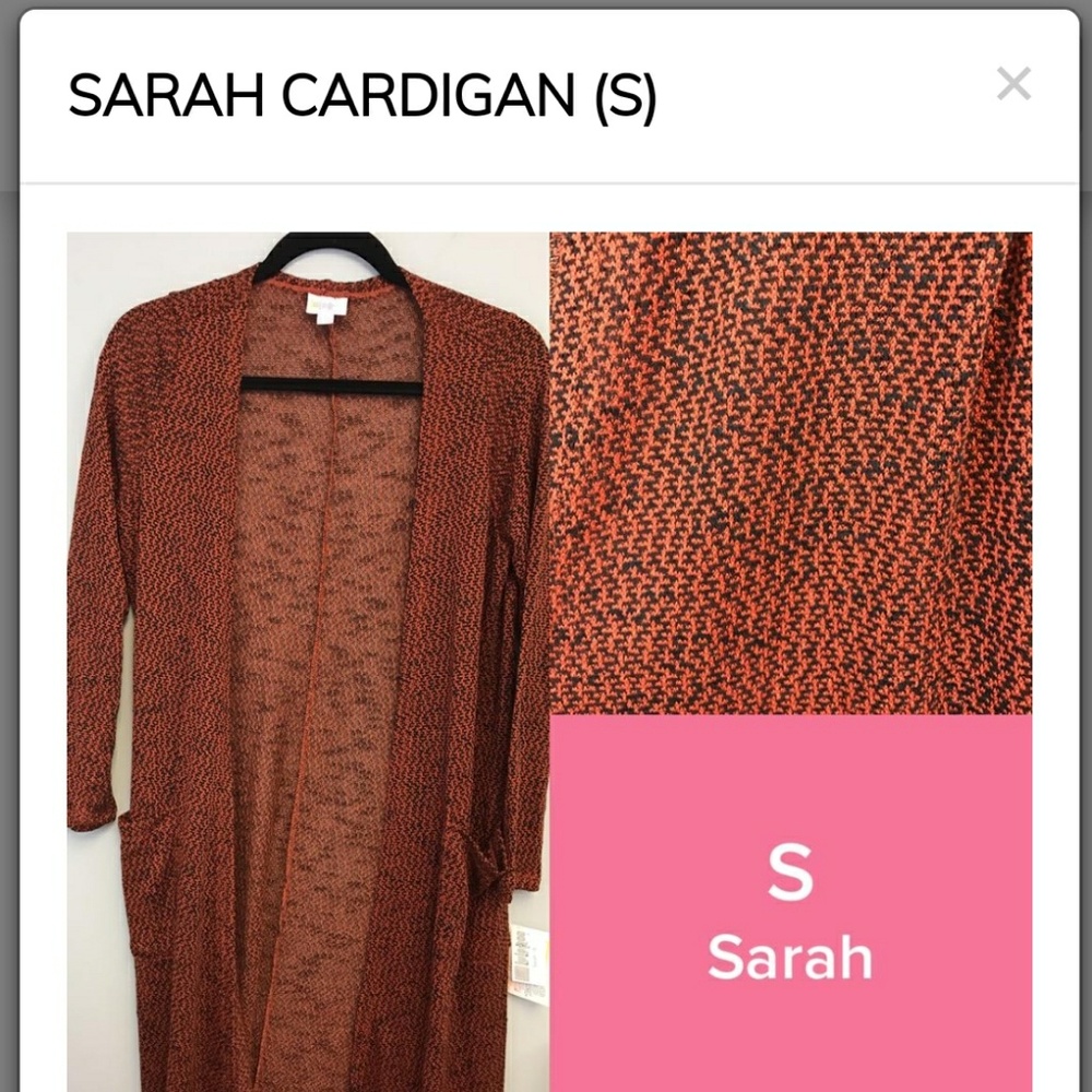 Lularoe Sarah long cardigan S