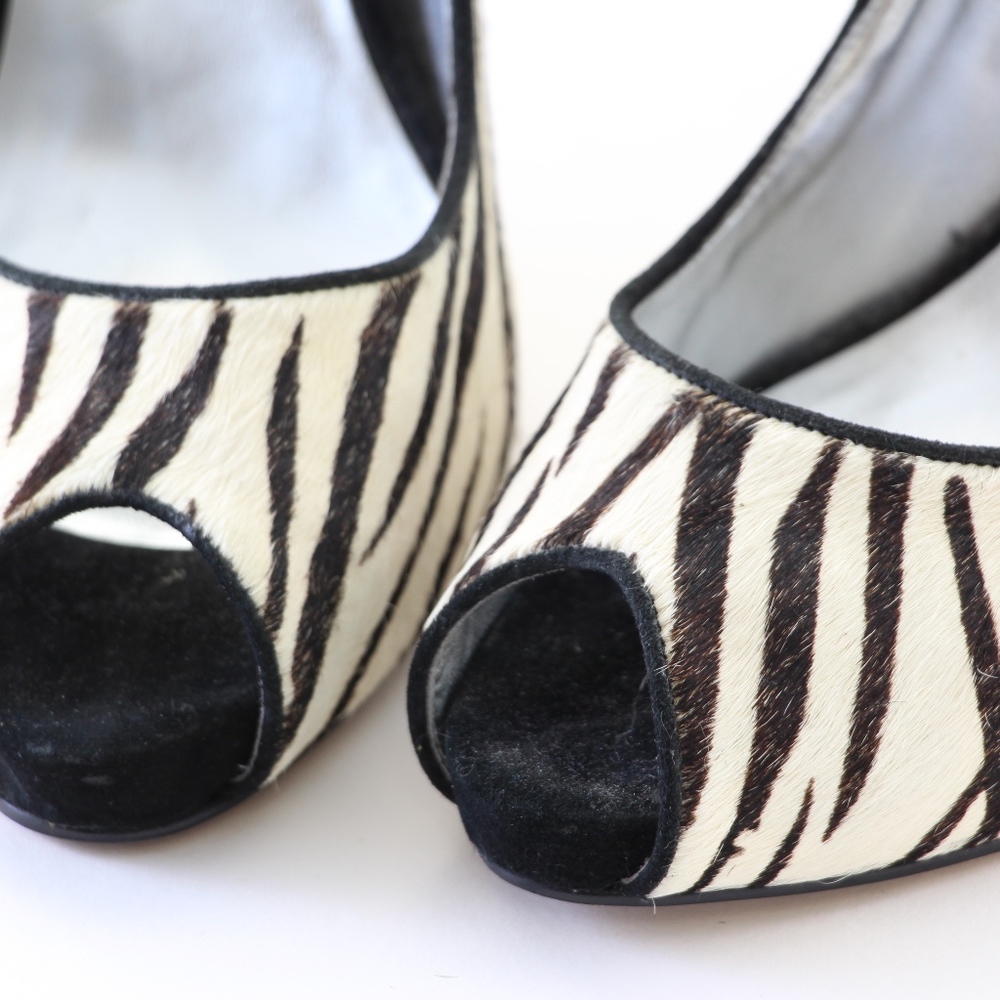 Guess Zebra Print Platform Heels - image 2