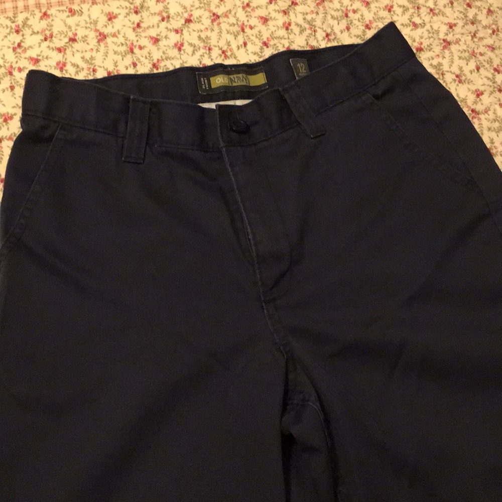 Old navy navy gray pants boys 12 husky