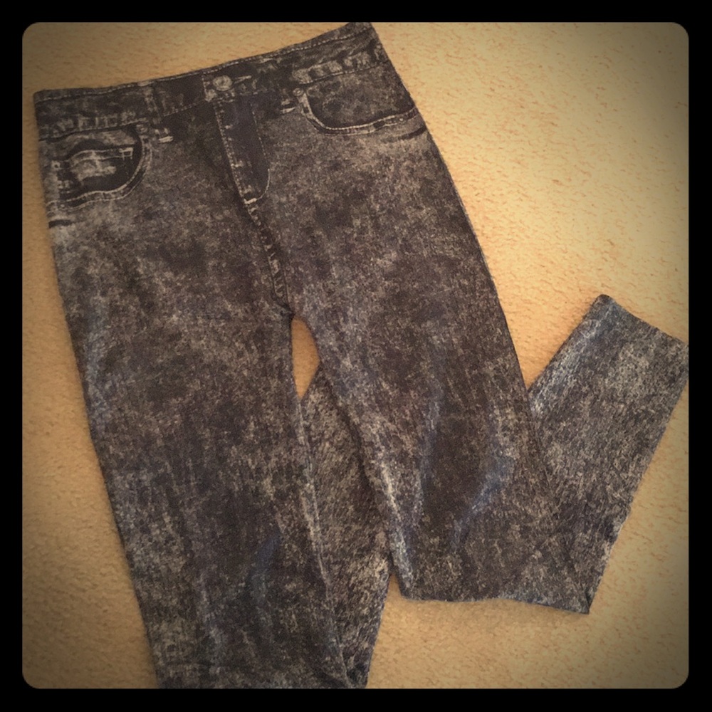 Black Denim Jeggings