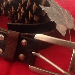 Brown Leather Size 32 Fossil Belt