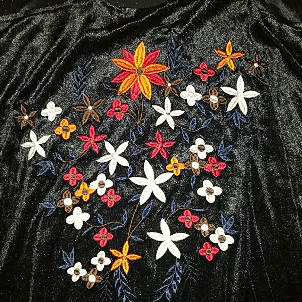 Final Sale! Velvet Cold Sholder Top - Last One! NWT - Picture 2 of 2