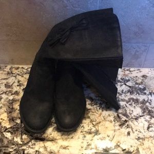 Black suede BORN BOOTS worn once!