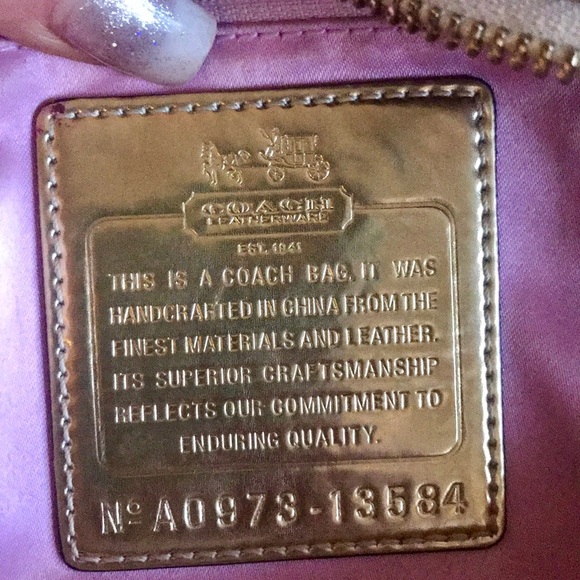 Medium Gold/Metallic Coach Purse - Picture 5 of 5