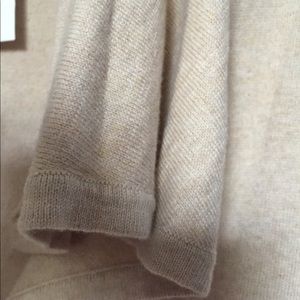 Tan long sleeve cardigan with ruffled front