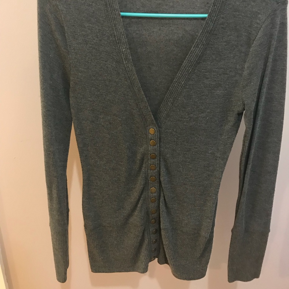 Gray button up Cardigan