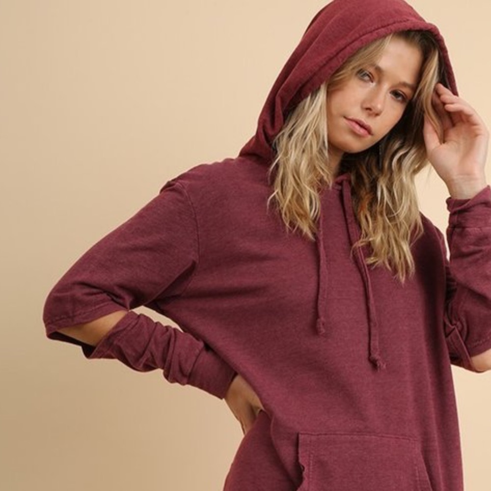 ❣️ Sale was 45$ down sizing ❣️ LAST ONE SIZE LARGE cozy long sleeve hooded dress - Picture 4 of 5