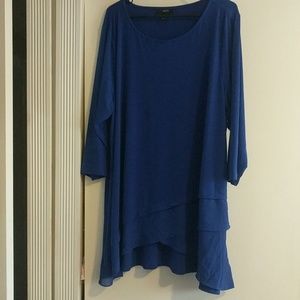 Royal Blue Alfani Tunic w/ Ruffle Hem