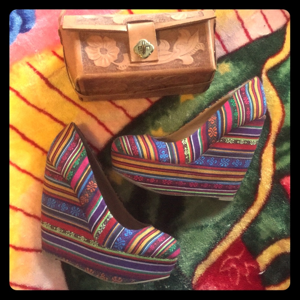 Madden Girl serape wedges