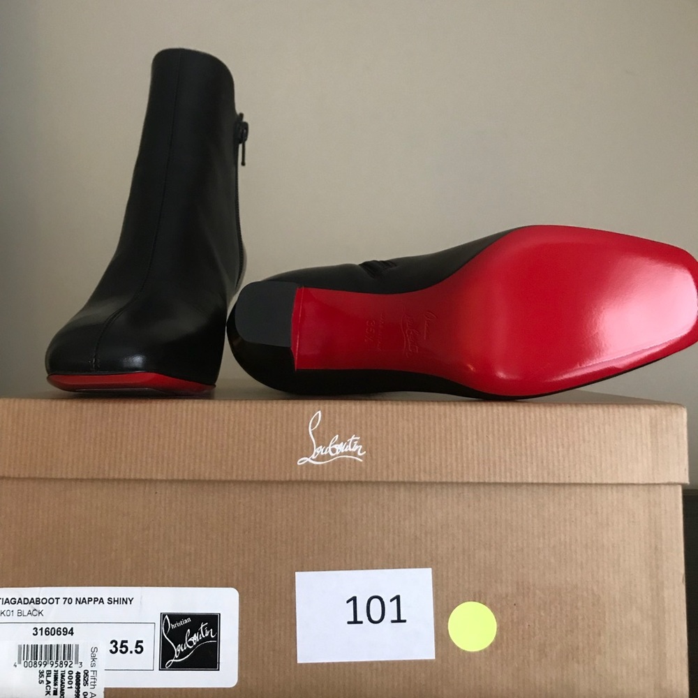 Christian Louboutin Black Tiagadaboot Booties 35.5