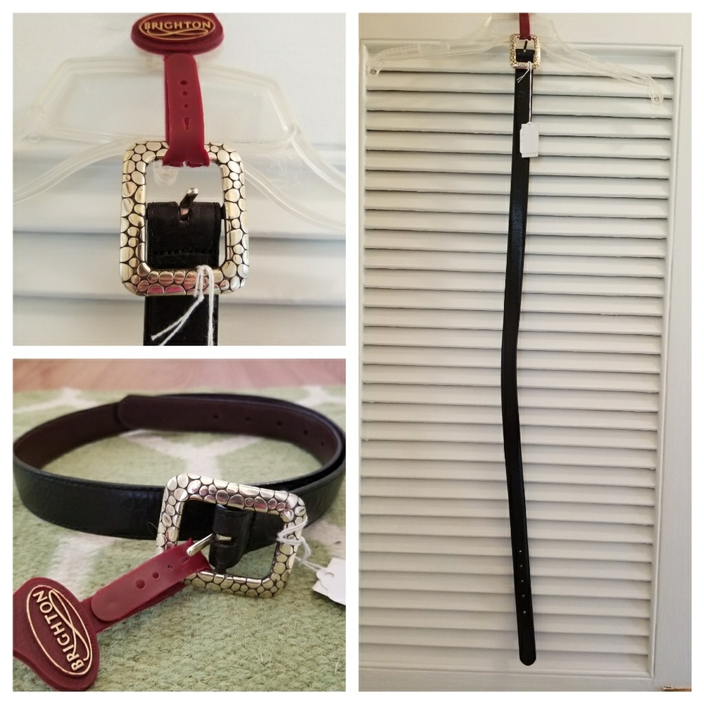 Brighton Leather Belt with Silver Buckle