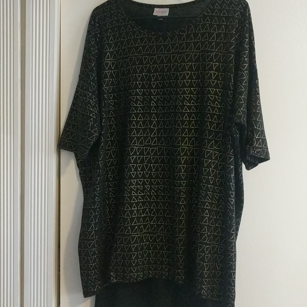 Lularoe L Elegant Irma Tunic Black/Gold