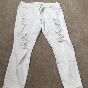 a.n.a White Distressed Jeans