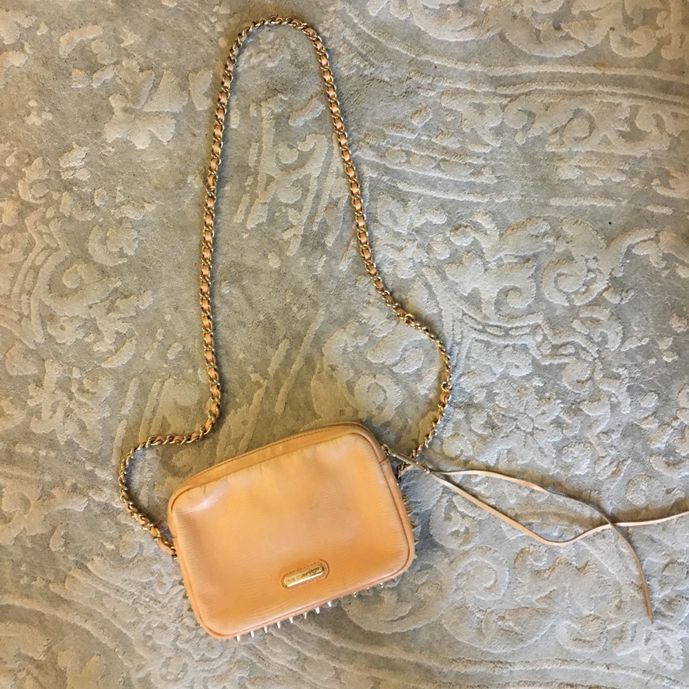 Rebecca minkoff crossbody stud purse pink