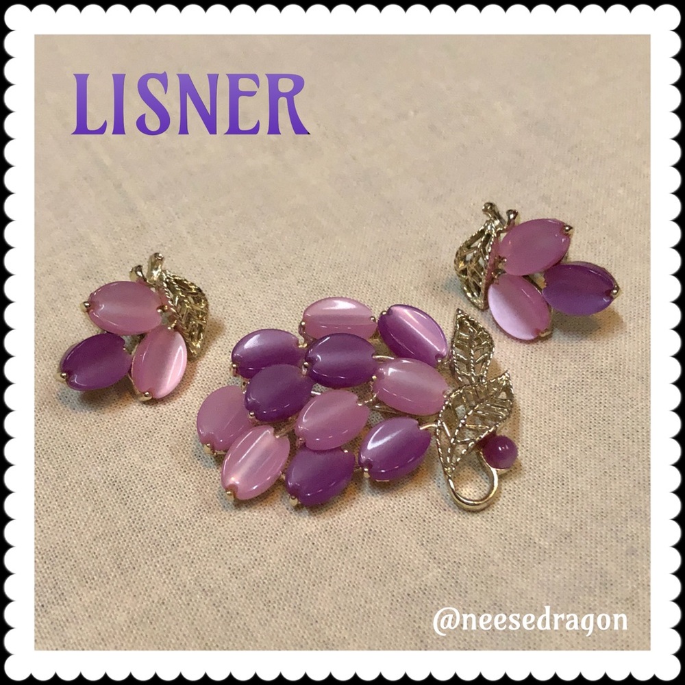 VTG Lisner Brooch and Screw back Earrings