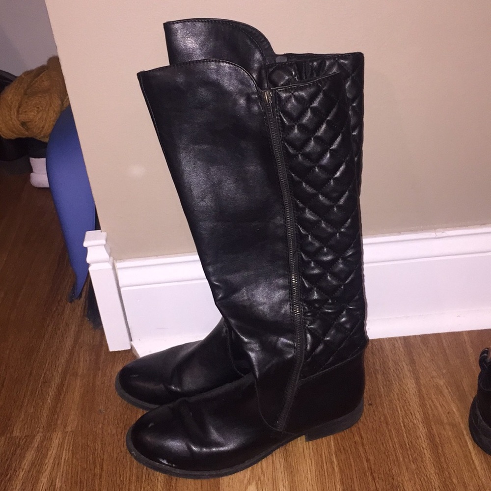 Tall black boots!