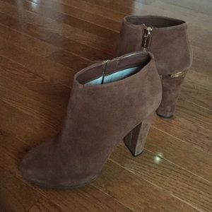 Michael kors suede brown booties 7.5