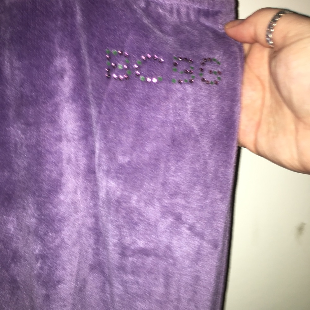 🔥FINAL SALE🔥NWOT BCBG XL Purple Soft VelourPants