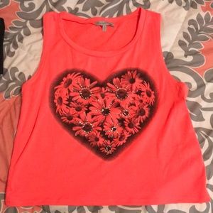 Coral crop top from Charlotte Russe