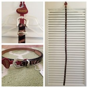 Brighton Animal Print Belt with Silver Buckle