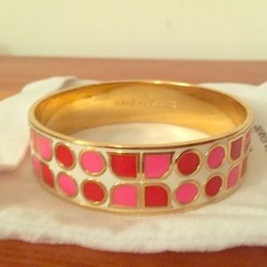 kate spade abstract ks pink & red bangle