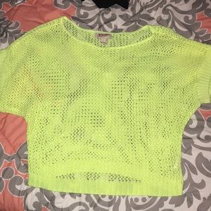 Neon yellow crop top