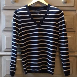 Tommy Hilfiger Striped V-neck Sweater