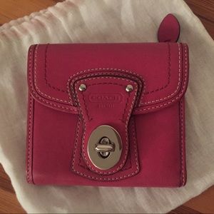 Coach hot pink wallet