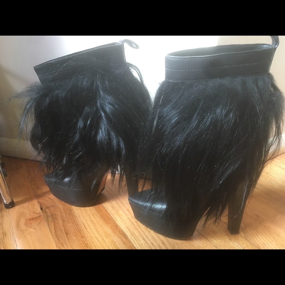 New Alexander Wang Faux Fur Mid Calf Boots Size 5