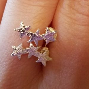 Star climber stud earrings