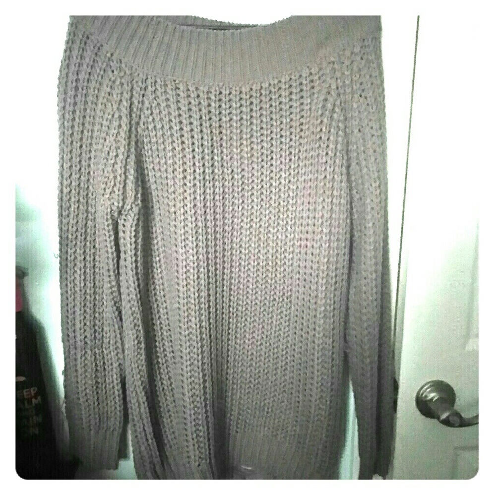 Oversized Tan Sweater Dress