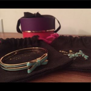 kate spade bow bracelet & earring set