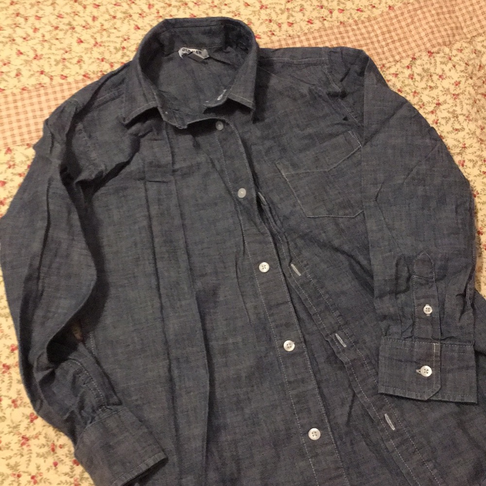 Denim boys Old Navy button down large 10/12