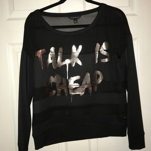 Sheer black chic shirt.