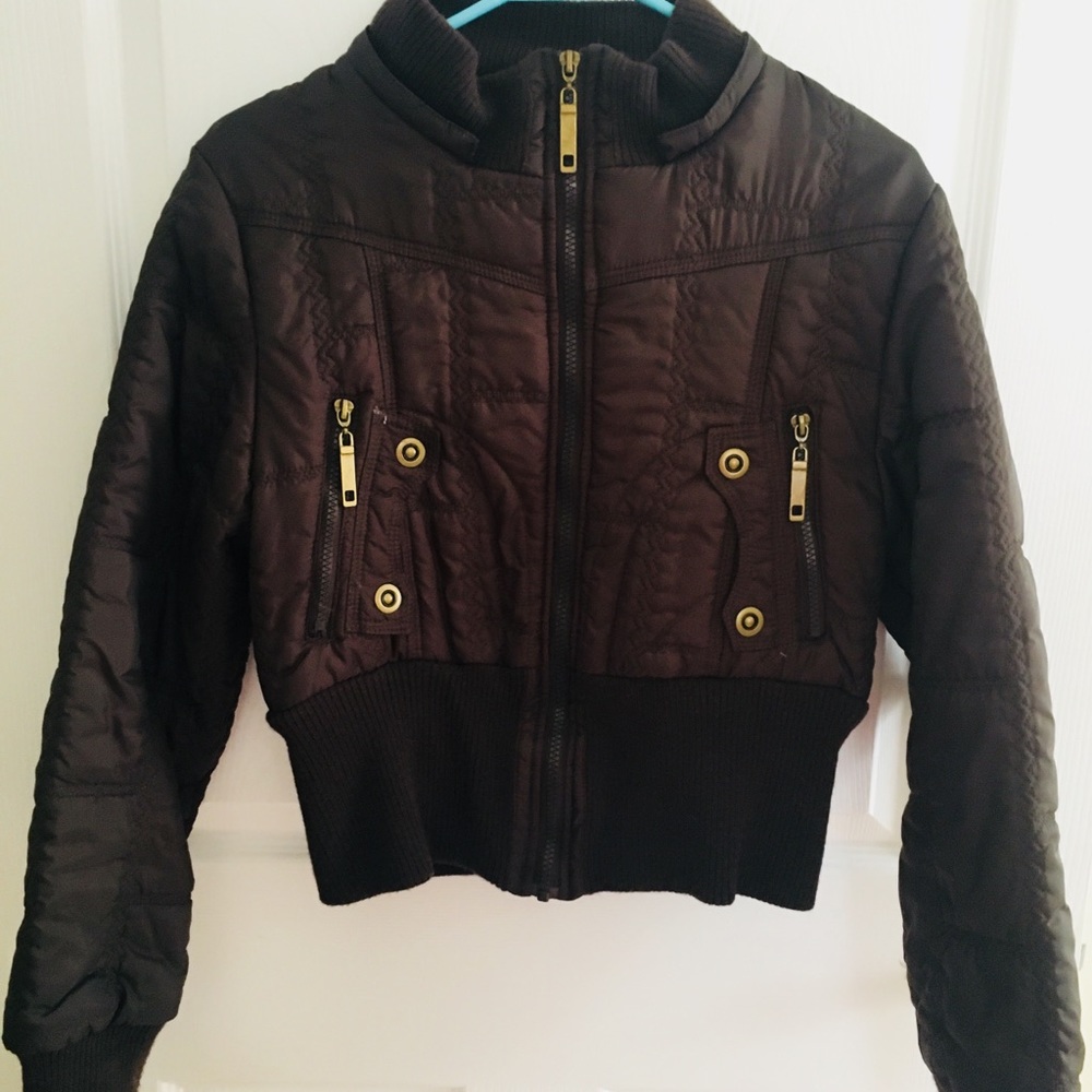 Adorable Brown Bomber Jacket (comes w/ fur hood)