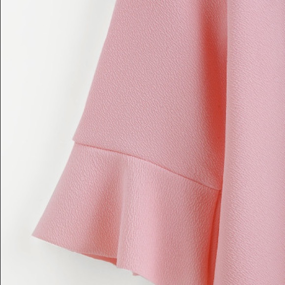 ‼️PINK‼️ Elegant Frill cuff Tee - Top - Picture 4 of 6