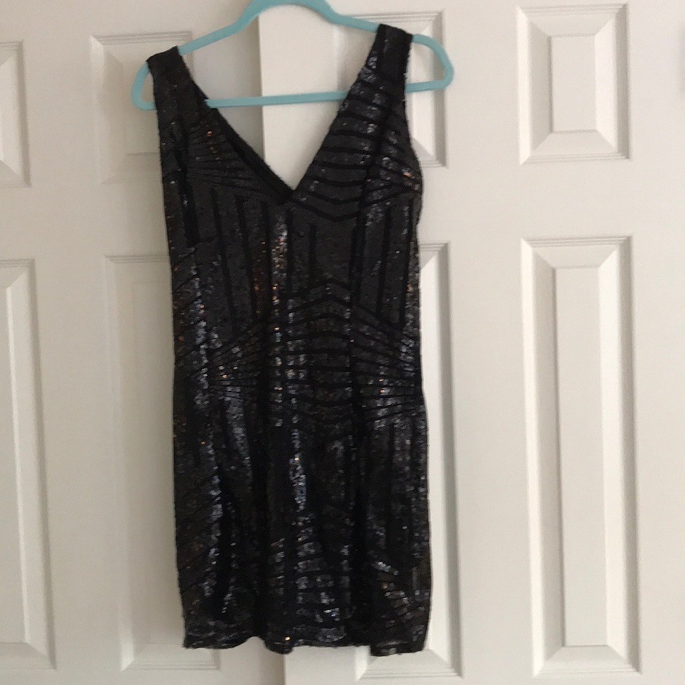 Black sequin dress size M