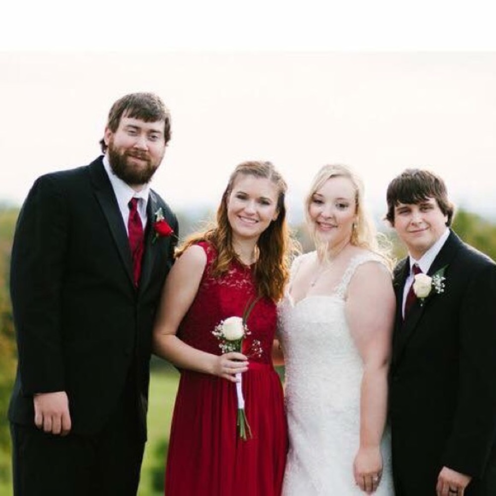 Red bridesmaid dress!