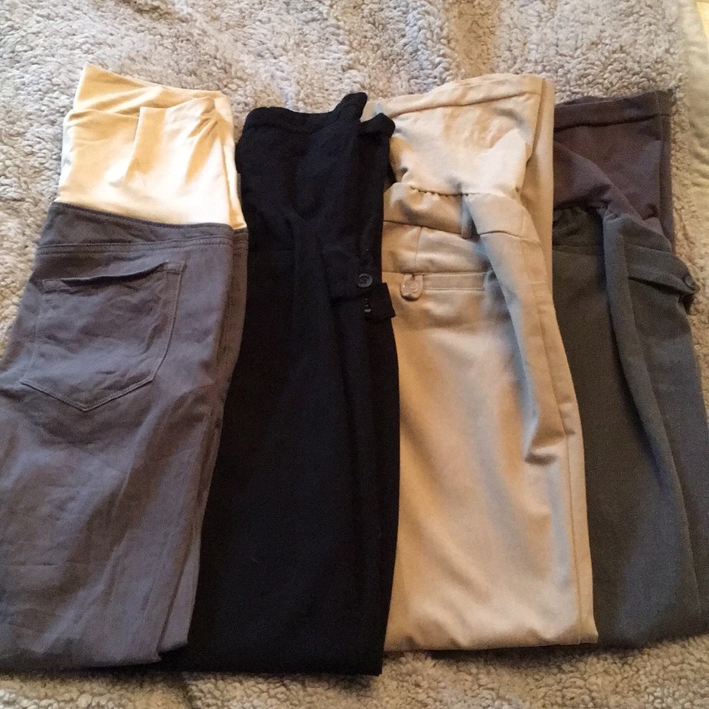 3 pairs Motherhood maternity dress pants