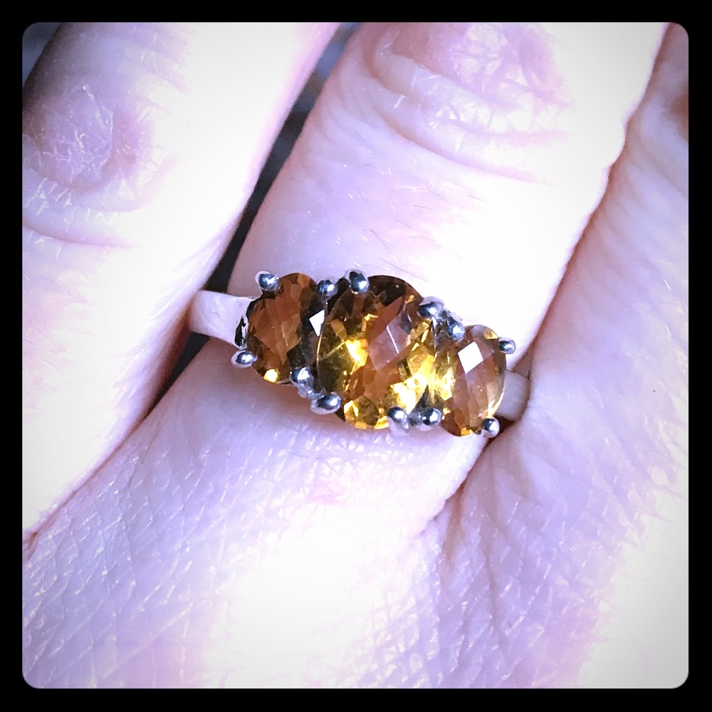 Tangerine citrine 925 Ring