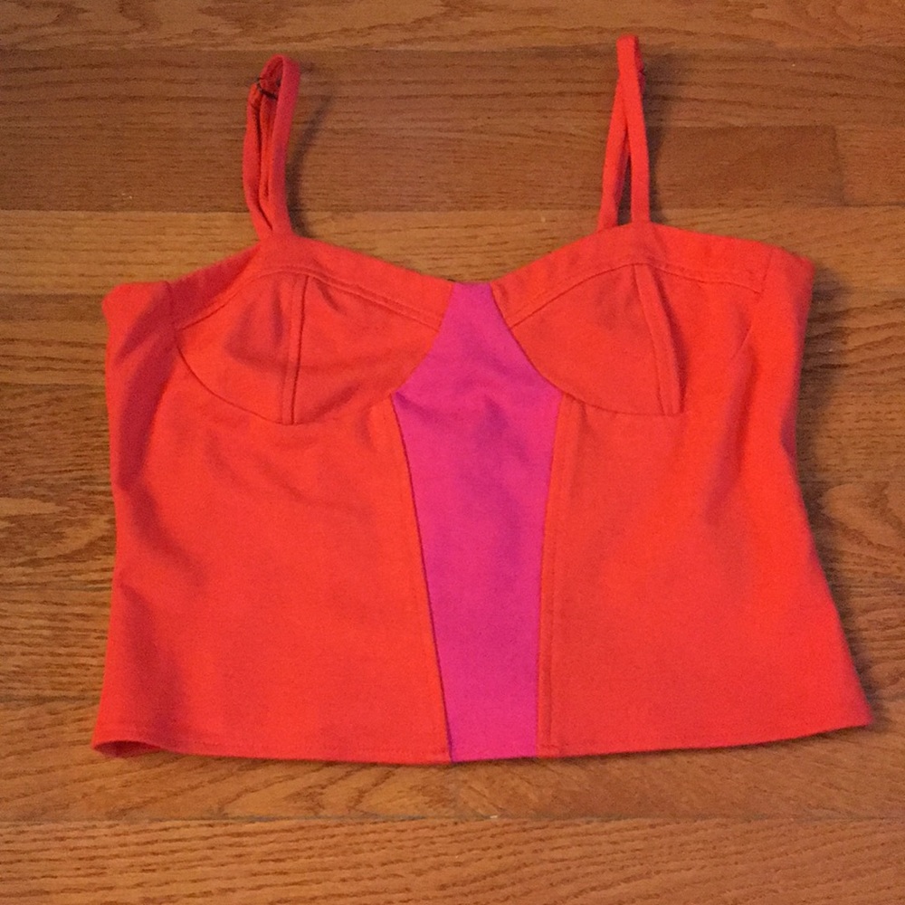 Pink & Orange Crop Top
